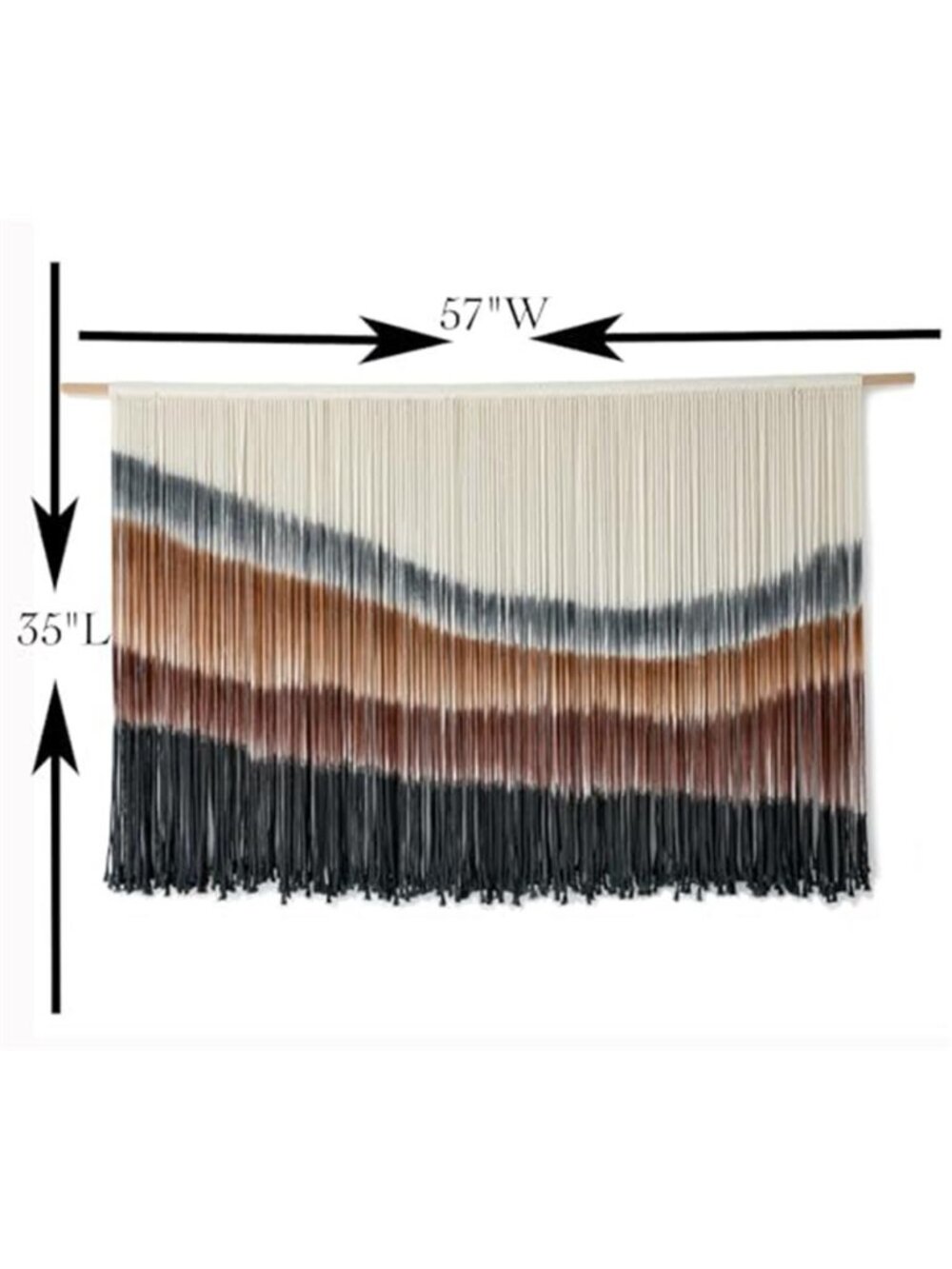 Flber Macrame Wall Hanging Macrame Wall Decor Large-Scale Tie-Dye Tapestry - Picture 5 of 7